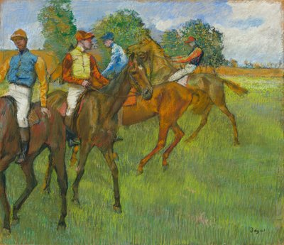 Før løpet, ca. 1887-1889. av Edgar Degas