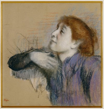 Byste av en kvinne, ca. 1880-85 av Edgar Degas