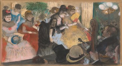 Cafe-Concert (Cabaret), ca. 1876-77 (pastell over monotypi på papir og papp) av Edgar Degas