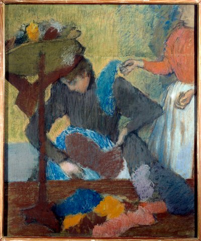 Chez la modist Pastel av Edgar Degas (1834-1917) 1898 Søn. 0,91x0,75 m Paris, Orsay-museet av Edgar Degas