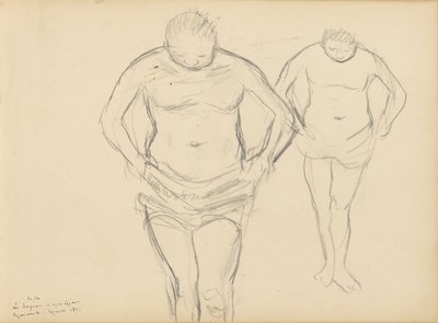 Kopier av Cézannes badere av Edgar Degas