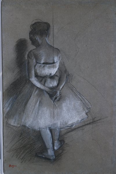 Danser som står med hendene i kors bak ryggen, 1874 av Edgar Degas