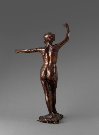 Danser klar til å danse, høyre fot fremover, Forberedelse til dansen, høyre fot fremover, 1895-1901 av Edgar Degas