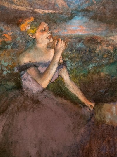Danser med buketter (detalj). Rundt 1895-1900. Olje på lerret. av Edgar Degas