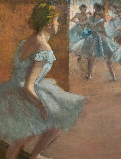 Dansere som klatrer opp en trapp (detalj). Mellom 1886 og 1888. Olje på lerret. av Edgar Degas