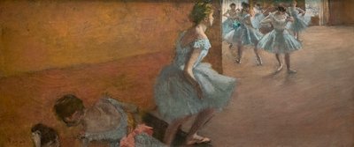 Dansere klatrer opp en trapp. Mellom 1886 og 1888. Olje på lerret. av Edgar Degas