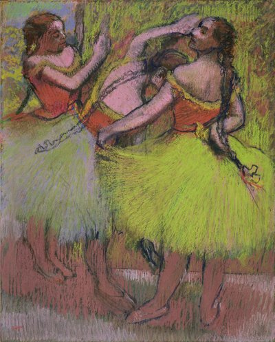 Dansere med hår i fletter av Edgar Degas
