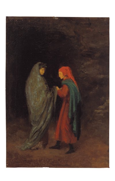 Dante og Virgil ved inngangen til helvete av Edgar Degas