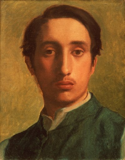 Degas in a Green Jacket, ca. 1856 (olje på lerret) av Edgar Degas