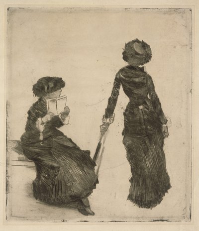 Maleren Mary Cassatt i Louvre, antikksamlingen av Edgar Degas