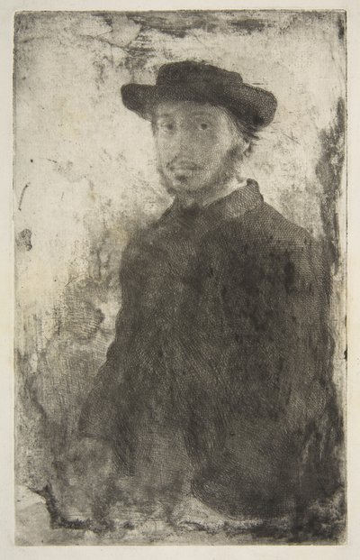 Edgar Degas: selvportrett av Edgar Degas