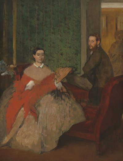 Edmondo og Thérèse Morbilli, ca. 1865. av Edgar Degas
