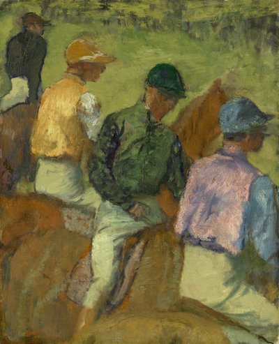 Fire jockeyer, 1889 av Edgar Degas