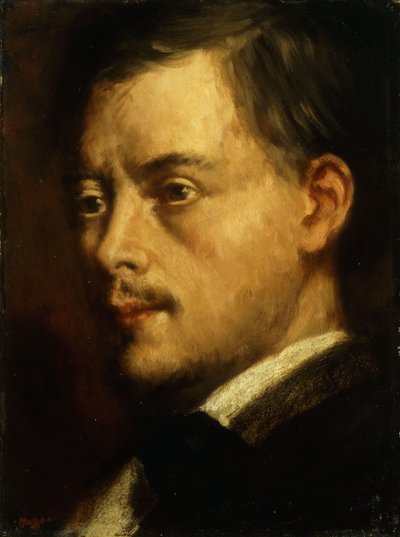 Head of a Man; Tete d"Homme, ca. 1864 av Edgar Degas