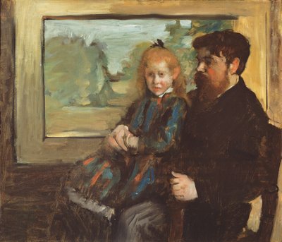 Henri Rouart og hans datter Helene, 1871-72 av Edgar Degas