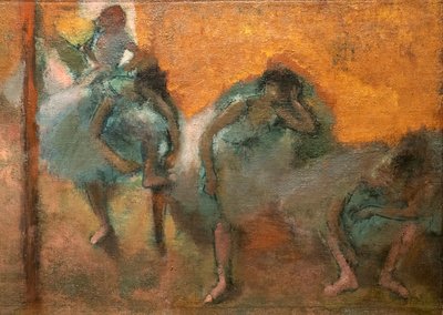 Hjemmedansere (detalj). Rundt 1900-1905. Olje på lerret. av Edgar Degas