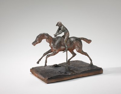 Hest som galopperer på høyre fot, bakre venstre fot berører bare bakken, muligens 1890-tallet. av Edgar Degas