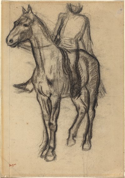 Hest og rytter av Edgar Degas