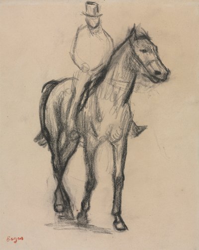 Hest og rytter av Edgar Degas