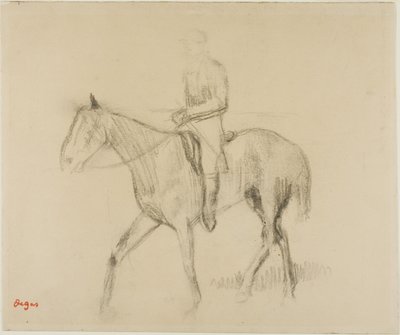 Hest og rytter av Edgar Degas