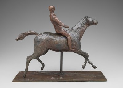 Hest og rytter, ca. 1900 (bronse) av Edgar Degas
