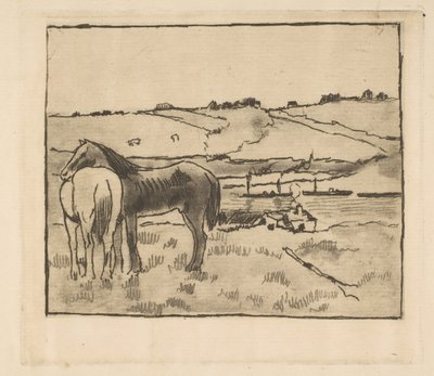 Hester i engen, 1891-92. av Edgar Degas
