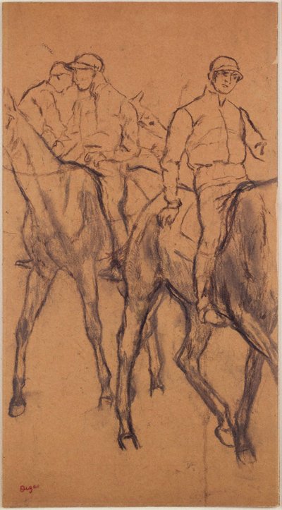 Jockeys auf Pferden av Edgar Degas