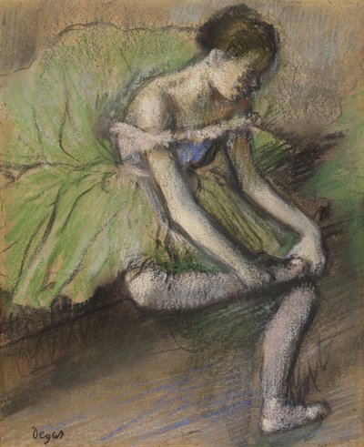 Det grønne skjørtet, ca. 1896 (pastell på papir) av Edgar Degas