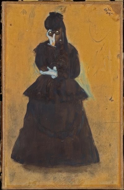 Lyda (kvinne med et teleskop) av Edgar Degas