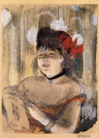 Mademoiselle Dumay, sanger, ca. 1879 av Edgar Degas