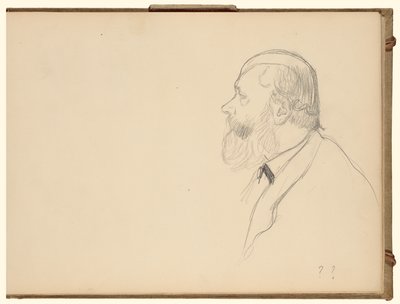 Mann i profil av Edgar Degas