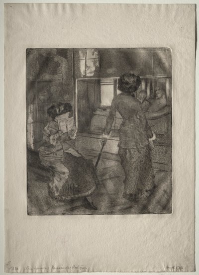 Mary Cassatt ved Louvre: Det etruskiske galleriet av Edgar Degas