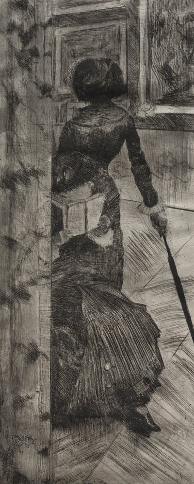 Mary Cassatt ved Louvre: The Paintings Gallery av Edgar Degas