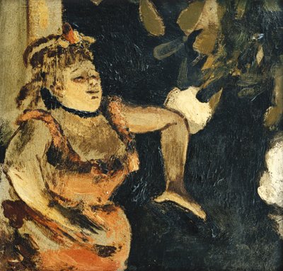 Mlle Becat ved ambassadørene; Mlle. Becat aux Ambassadeurs, ca. 1875-1877 av Edgar Degas