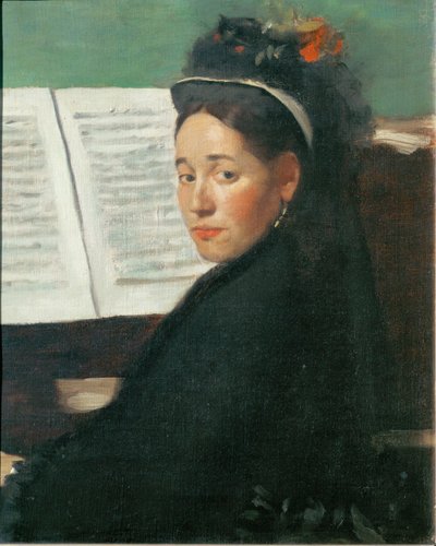 Frøken Dihau ved pianoet (olje på lerret) av Edgar Degas