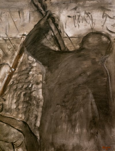 Musikere i orkesteret (detalj). Rundt 1870. Olje på lerret. av Edgar Degas