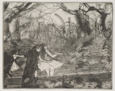 På trinn III, 1876-77. av Edgar Degas