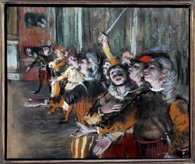 Pastell statister eller korister på monotypi av Edgar Degas (1834-1917) 1877 Søn. 0,27x0,32 m Paris, musee d