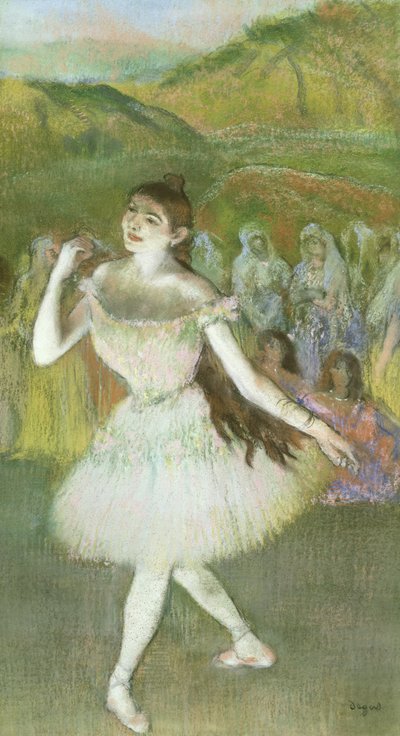 Pink Dancer (pastell) av Edgar Degas