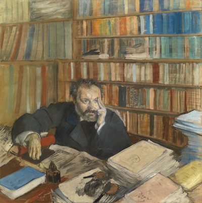 Portrett av Edmond Duranty av Edgar Degas