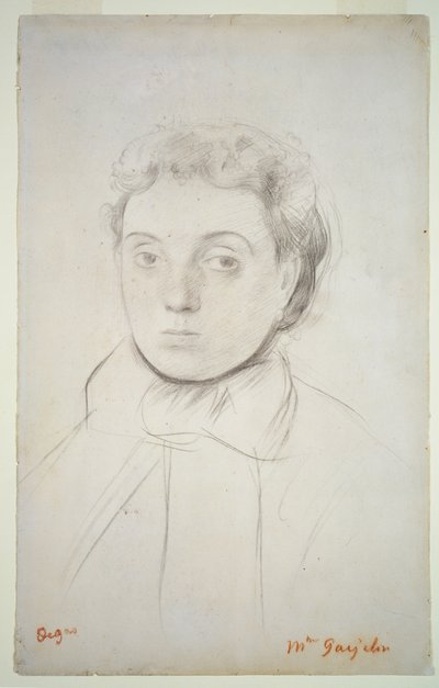 Portrett av Joséphine Gaujelin, før 1867 (kritt på papir) av Edgar Degas