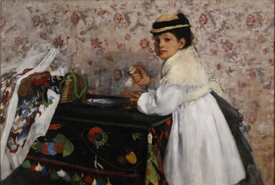 Portrett av Mlle. Hortense Valpinçon av Edgar Degas