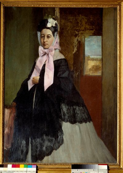 Portrett av Therese Degas, søster til kunstneren Maleri av Edgar Degas (1834-1917) 1863 Søn. 0,89 x 0,67 m Paris, musee d