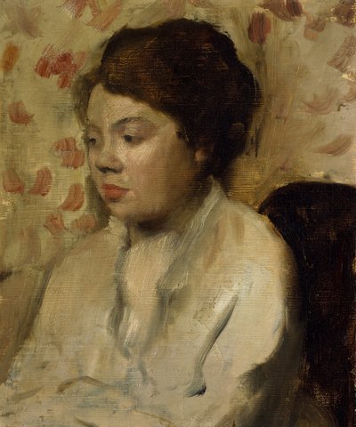 Portrett av en ung kvinne, ca. 1885. av Edgar Degas