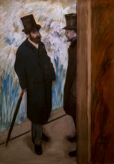 Portrett av venner, på scenen (også kjent som "Portrett av Ludovic Halevy og Albert Boulanger-hulen"). 1879. Pastell på papir. av Edgar Degas
