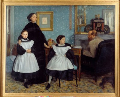 Portrett av Bellelli-familien Maleren tilbrakte noen måneder i Toscana sammen med onklene sine, Bellelli - maleri av Edgar Degas (1834-1917) av Edgar Degas