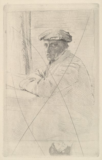 Portrett av gravøren Joseph Tourny, 1857 (kansellert etsning) av Edgar Degas