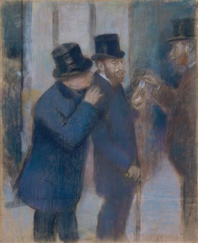 Portretter på børsen, ca. 1878-79 (pastell på papir, oppstykket og lagt ned på lerret) av Edgar Degas