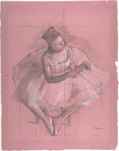 Sittende danser av Edgar Degas