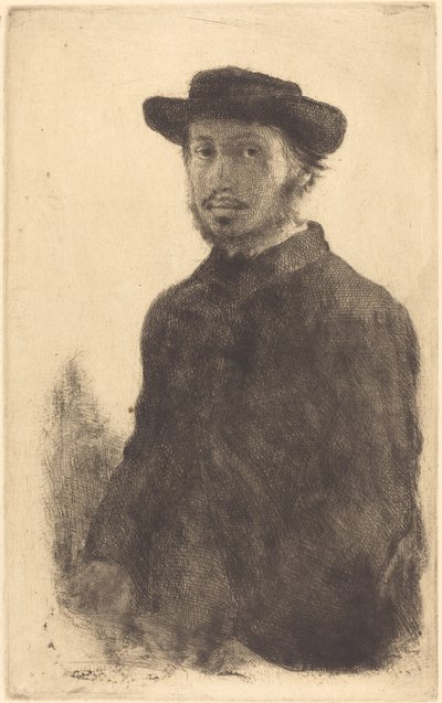 Selvportrett Edgar Degas, av seg selv, 1857. av Edgar Degas